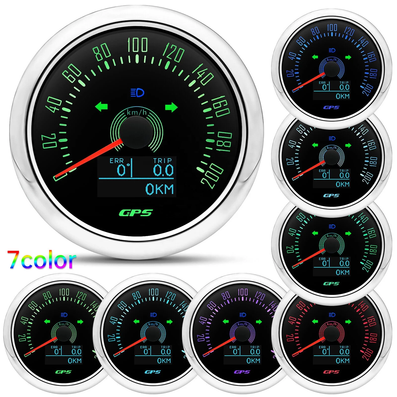 H45e1c759f73649c8ad40b3a6823f656aZ.webp 85mm GPS Speedometer 200KM/H With Trip COG Gauge for Boat Car Truck Waterproof - Image 1