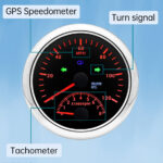 5 Gauge Set 85mm Boat Car GPS Speedometer 0-120MPH Tacho with Sensors Waterproof - Image 3