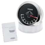 Black 85mm Rudder Angle Indicator Gauge Meter 0-190ohm with Red Backlight 9-32V for Marine Boat Vessels - Image 2