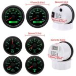 6 Gauge Set 85mm GPS Speedometer 80MPH Tacho 52mm Fuel Temp Oil Pressure Volt - Image 4