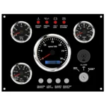 4 Gauge Set with Instrument Gauge Panel 0-3000RPM Tachometer Voltmeter Oil Pressure Water Temp for Marine Boat Yacht - Image 5