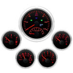 5 Gauge Set 85mm Boat Car GPS Speedometer 0-120MPH Tacho with Sensors Waterproof