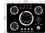 Boat Accessories 4 Pieces Gauge Instrument Panel - Image 3