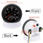 85MM Black GPS Speedometer 125MPH with Tachometer 8000RPM Gauge for Boat Car ATV - Image 4