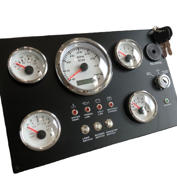 Waterproof 5 Gauges Multi-function Diesel Engine Instrument Marine Gauge Panel