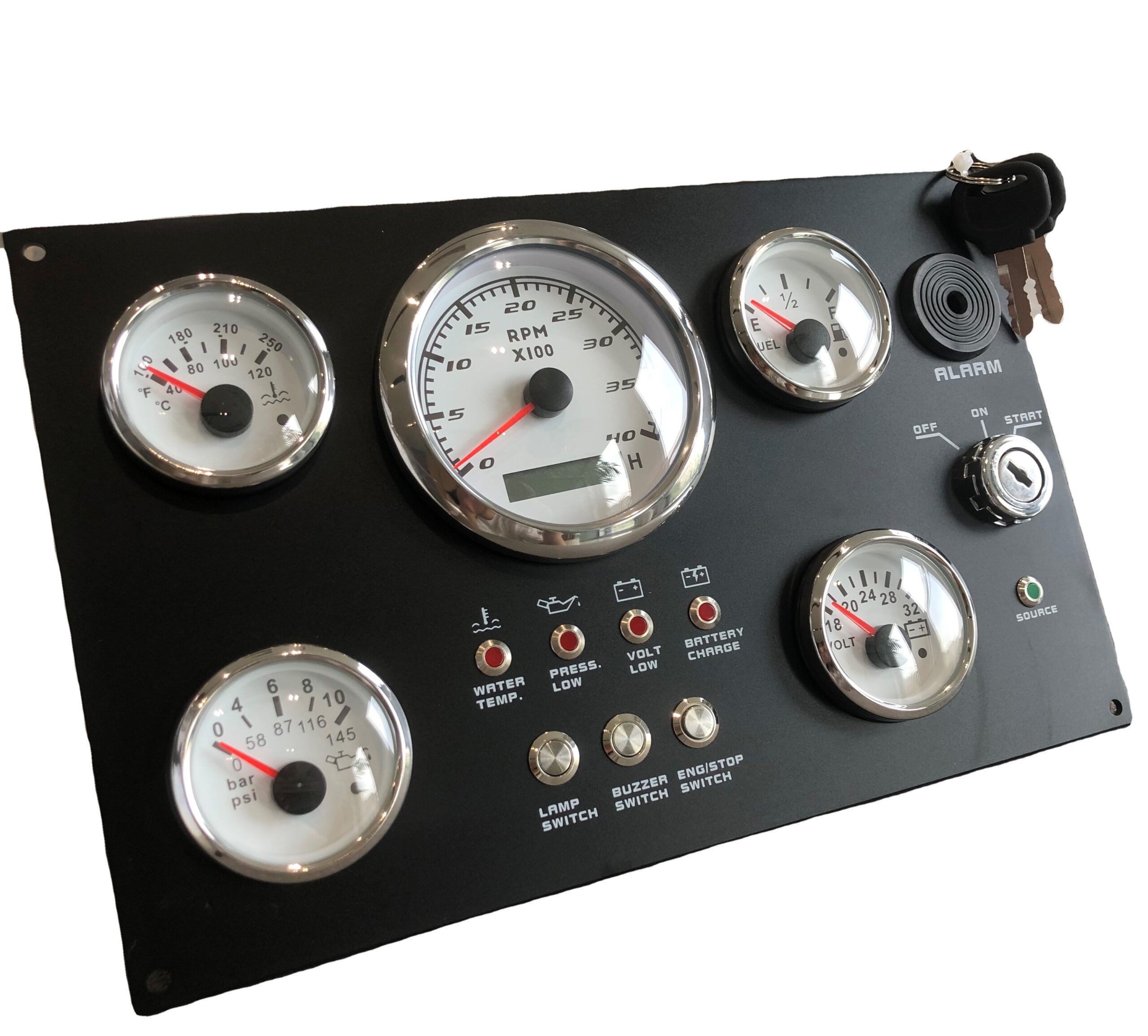 H4b187cffaa1b430e98741f855093d120o.jpg Waterproof 5 Gauges Multi-function Diesel Engine Instrument Marine Gauge Panel - Image 1