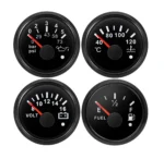 252mm Fuel Level Oil Pressure Water Temp Voltmeter Gauge for Boat Car Truck ATV
