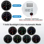 High Quality 52mm Boat Fuel Level Gauge 240-33/0-90/0-190ohm/10-180/240-30ohm 7 Colors LED - Image 3