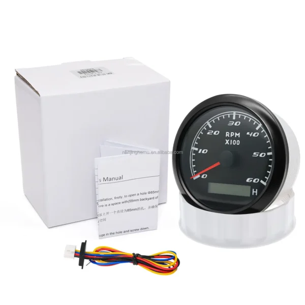 6000RPM Motorcycle for Auto Meter LCD 7-Color Backlight Gauge Tachometer