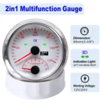 85mm Universal Mechanical Car Truck 2 in 1 Tachometer 8000RPM GPS Speedometer Gauge - Image 3