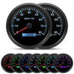 110mm Waterproof GPS Speedometer 160MPH 110mm Tachometer 8000RPM Gauge for Boat - Image 2