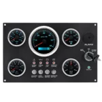 5 Gauge Set With Instrument Panel Tachometer 6000RPM 7 Colors Fit Marine Boat - Image 6