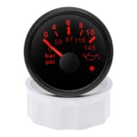 2''52mm Oil Pressure Gauge 0-145psi 0-10Bar Press Meter for Car Boat Waterproof