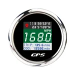 Motorcycle 52mm Digital GPS Speedometer Odometer Mileage Trip Counter Adjustable Overspeed Buzzer Alarm