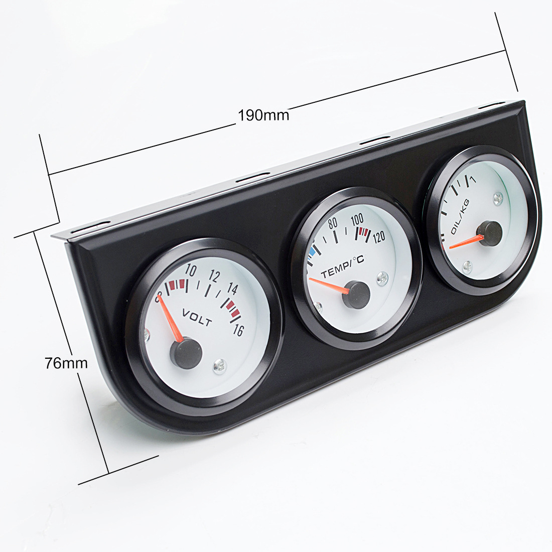 H4f9fd291620443c98e9705652e06b655q.jpg 52mm Triple Kit Voltage Water Temp Gauge Temperature Oil Pressure Gauge Sensor 3in1 Car Meter - Image 1