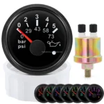 52mm 0-10Bar Pressure Gauge Meter Gauge for Boat Marine Sensor 1/8 NPT - Image 3