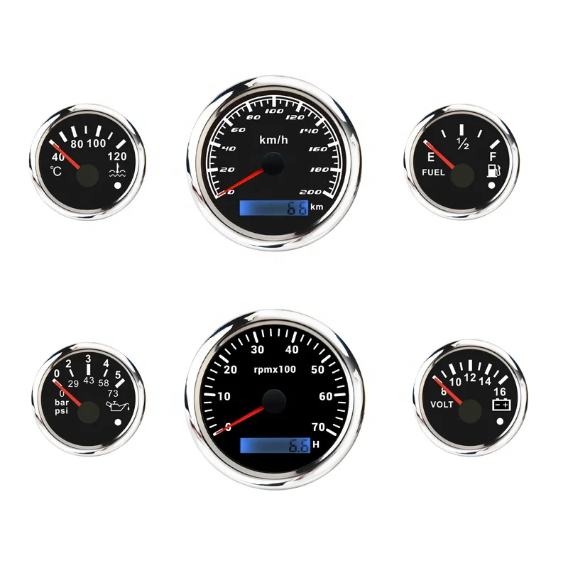 H511f14adc18d4eaa8c1155772634cd9d5.webp Car Color LED Speedometer Gauge Meter Set - Image 1
