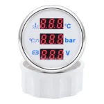 52MM 3 in 1 Multifunction Gauge Oil Pressure Water Temp Voltmeter with Sensor - Image 2