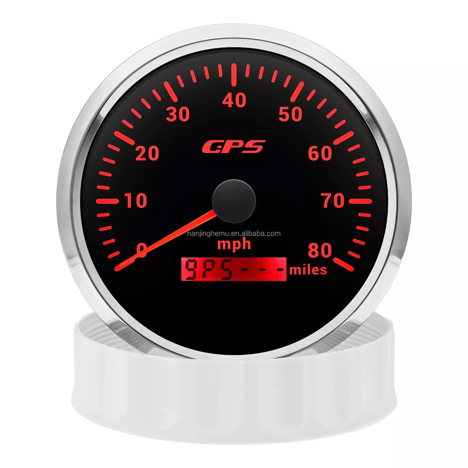 H514bfa2c24194b4587e463c9fbe76fbeF.webp 85mm GPS 80Knot Mobile Truck Motorcycle and Tractor Universal Vehicle Speedometer Backlight Gauge - Image 1