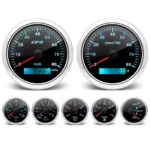 7 Gauge Set 85mm GPS Speedometer 80MPH Tachometer Fuel Level Oil Pressure Water Temp Trim Volt Gauge Fit Marine Boat Car - Image 2