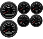 6 Gauge Set 85MM GPS Speedometer 80MPH for Car Marine Boat Truck Waterproof US