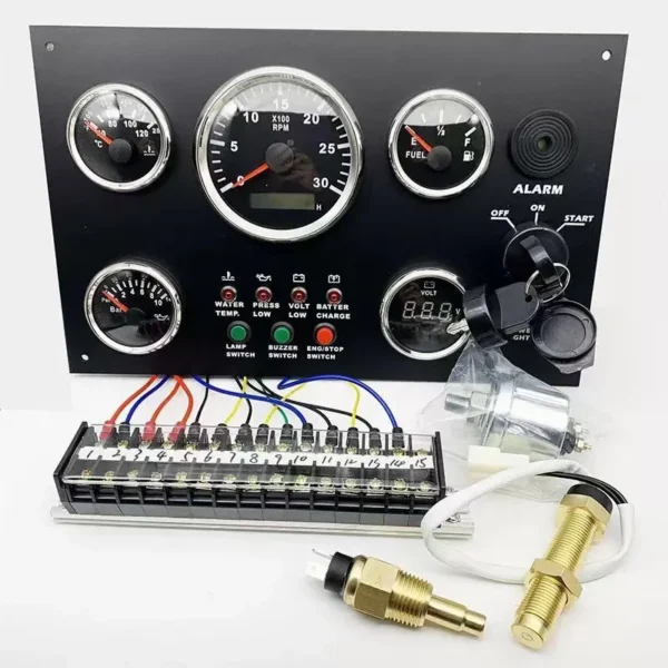 3KRPM 18-32V 0-10Bar With Sensor Marine Gauge Control Boat Instrument Panel