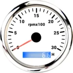 Tacho Meter 4 Stroke Outboard Motors 24v diesel Rpm Alternator Gauge with Hour Meter - Image 2
