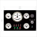 Hot Sale 335*200 mm 3krpm 18-32V 0-10bar Waterproof Rust-proof Marine Dashboard Switch Panel Boat Dashboards With Cover Box - Image 2