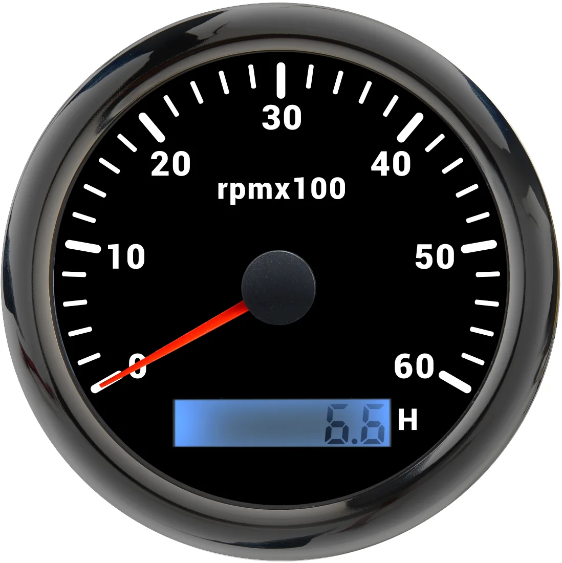 H552925cb9b8a4a6793fc7df21806ba2bk.webp 12V /24V 7 LED Light Odometer Tachometer Gauge Miles - Image 1
