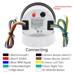 2 Gauge Set 85mm GPS Speedometer 120MPH Tacho&85mm Fuel Oil Temp Volt W/sensor - Image 6