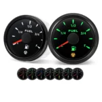 High Quality 52mm Boat Fuel Level Gauge 240-33/0-90/0-190ohm/10-180/240-30ohm 7 Colors LED