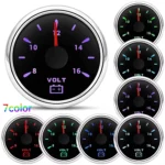 5 Gauge Set 52mm Water Temp Fuel Level 240-33ohm Oil Pressure Volt Trim Gauge - Image 2