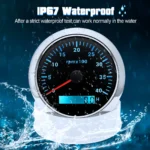 85mm Black RPM Tachometer Gauge LCD Tacho Hour Meter 0-4000RPM for Car Boat - Image 5