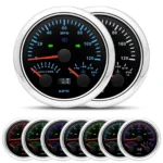 85mm 3 in 1 Multifunction Gauge GPS Speedometer 120mph Tacho Water Temp Gauge