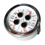 4in1 Multifunctional Gauge Ship Yachts Boat Marine Fuel Level Gauge Oil Pressure Gauge
