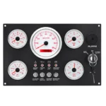 12V or 24V White Faceplate Marine Boat Gauge With Sensors Engine Instrument Gauge Meter Panel - Image 5