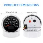 85MM Waterproof GPS Speedometer 80MPH 120KM/H Gauge for Motorcycles Boat Car ATV - Image 2