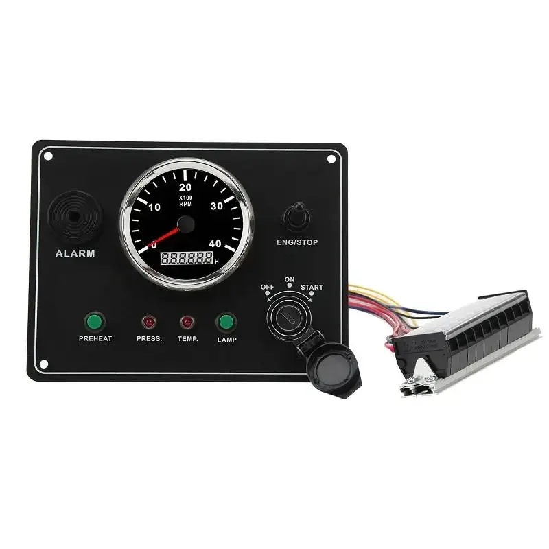 H599a52fe41e8459ab6e807e8b928ae1en.webp RPM Tachometer Marine Gauges Set - Image 1