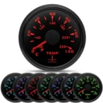4 Gauge Set 52mm Black Fuel Level Water Temp Oil Pressure Voltmeter for Car Boat - Image 5
