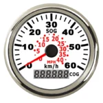 Universal 0-60km/h 0-40MPH Motorcycle White Round Odometer Speedometer Speed Meter Gauge - Image 2