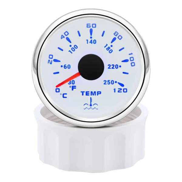 Genuine Marine 52mm Universal Waterproof Marine Yacht Boat Ship Water Temp Gauge