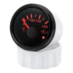 2 52MM Boat Car Oil Temp Gauge 50-150 Temperature Meter 7Colors LED With Alarm - Image 5