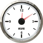 KUS Timetable Clock 12/24V Marine RV Universal White/Black - Image 2