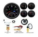 5 Gauge Set 85mm GPS Speedometer 120km/h With Tacho&Fuel/Oil/Temp/Volt for Boat