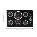 Hot Boat Engine Instrument Gauge Meter Panel 5 Gauges Panel Set Black Faceplate - Image 5