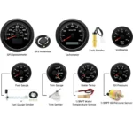 7 Gauge Set 85mm Boat GPS Speedometer 0-80MPH/0-120KM/H&Tachometer with Sensor