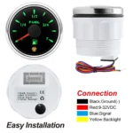 52mm Boat Fuel Level Gauge 240-33/0-90/0-190ohm/10-180/240-30ohm 7 Colors LED - Image 5