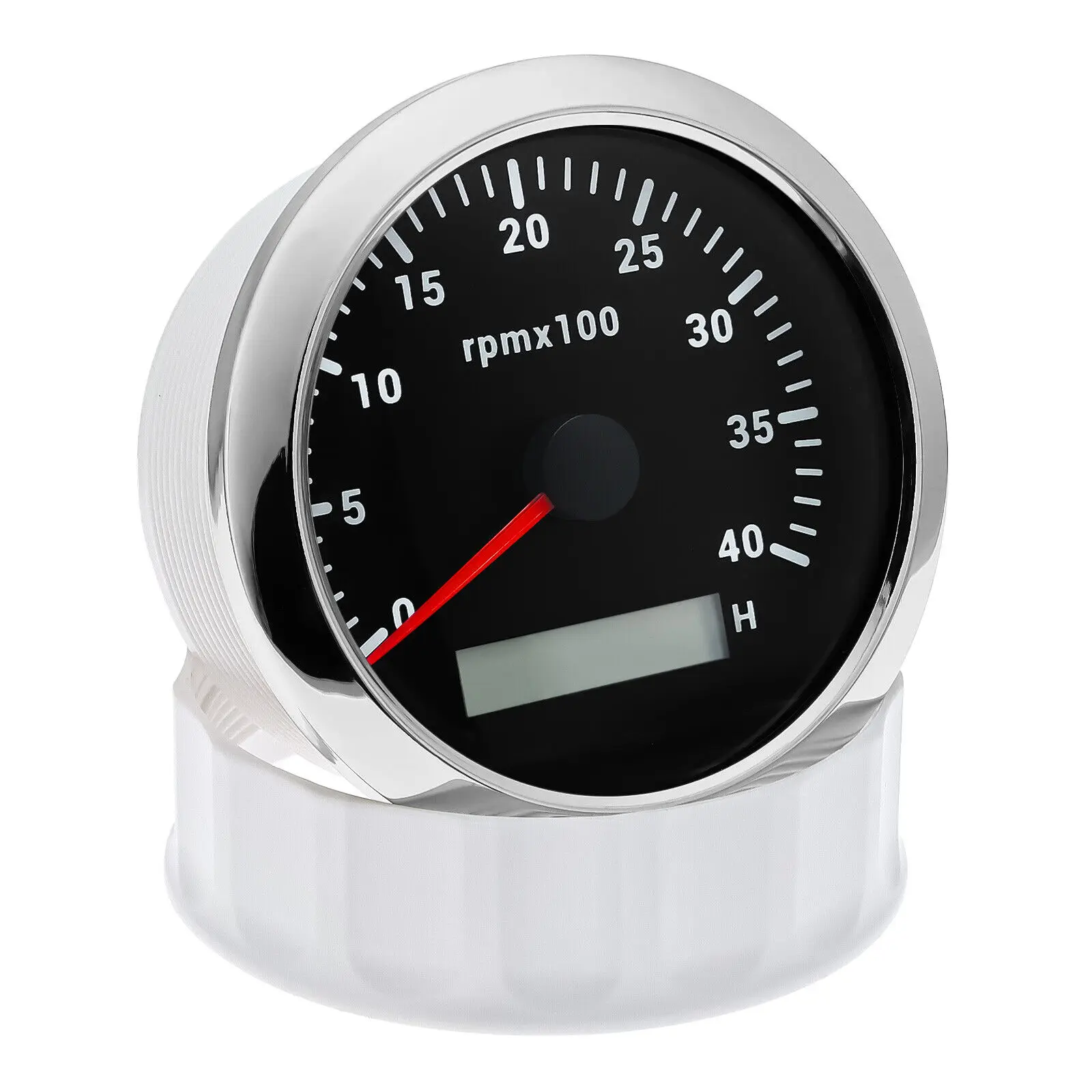 H5d21de4673c74e7e98e62877d7482c5aE.webp 85mm Black RPM Tachometer Gauge LCD Tacho Hour Meter 0-4000RPM for Car Boat - Image 1