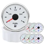 2 52MM Universal Gas Fuel Level Gauge 0-190ohms 240-33ohms Analogue LED Car Marine Boat