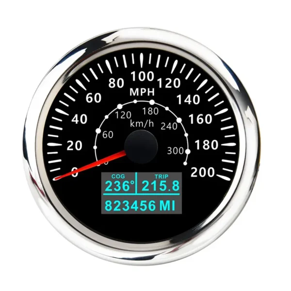 85mm High Quality Universal Car VDO 300 Kmh 200 Mph Electric Gps Speedometer with Odometer